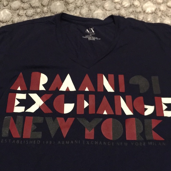 Mens A/X blue cotton shirt medium - Picture 2 of 8